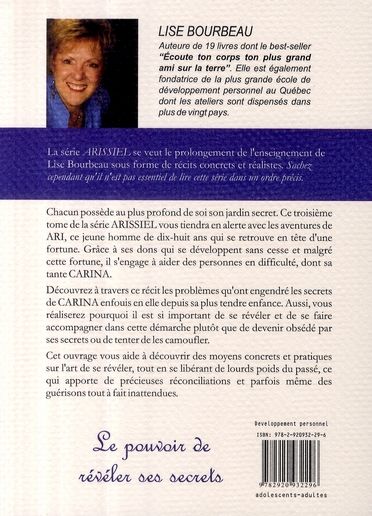 Quatrième de couverture de « Carina : le pouvoir de révéler ses secrets »