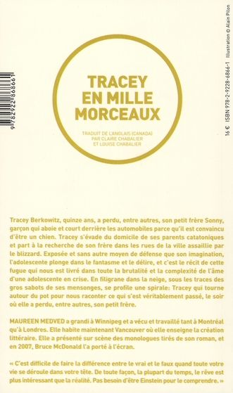 Quatrième de couverture de « TRACEY EN MILLE MORCEAUX - ROMAN »