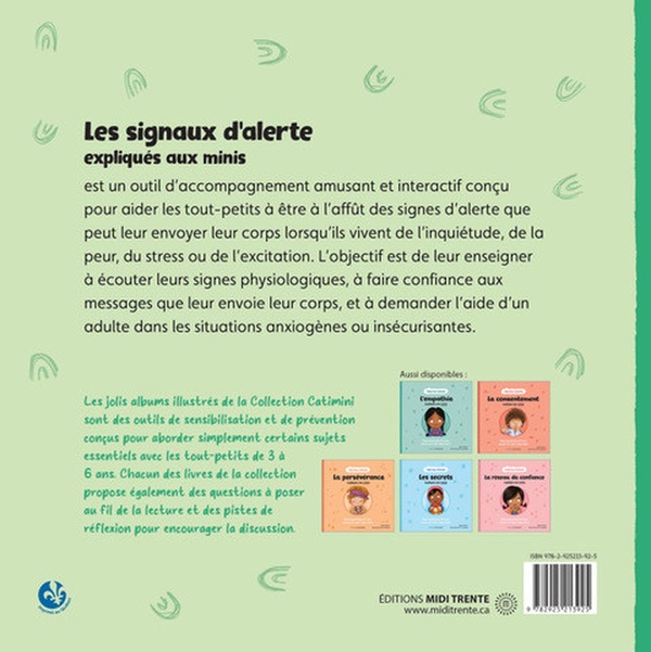 Quatrième de couverture de « Les signaux d'alerte expliqués aux minis »
