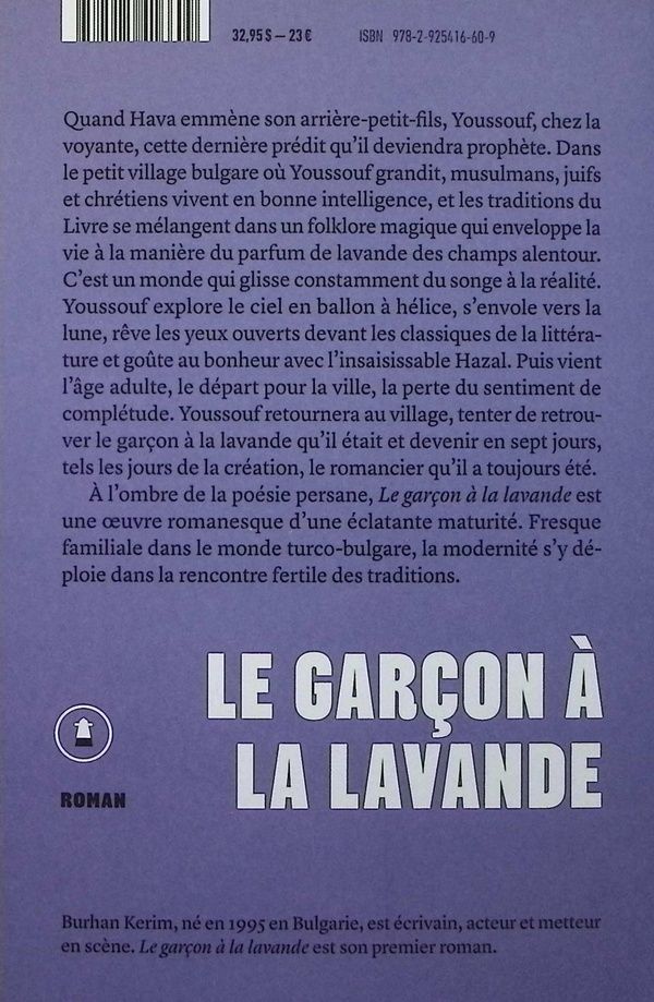 Quatrième de couverture de « Le garçon à la lavande »