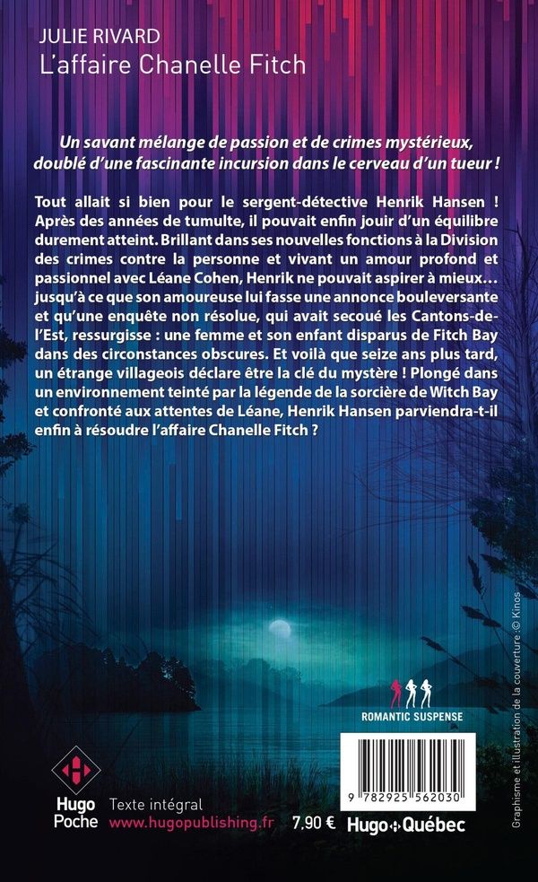 Quatrième de couverture de « L'affaire Chanelle Fitch »