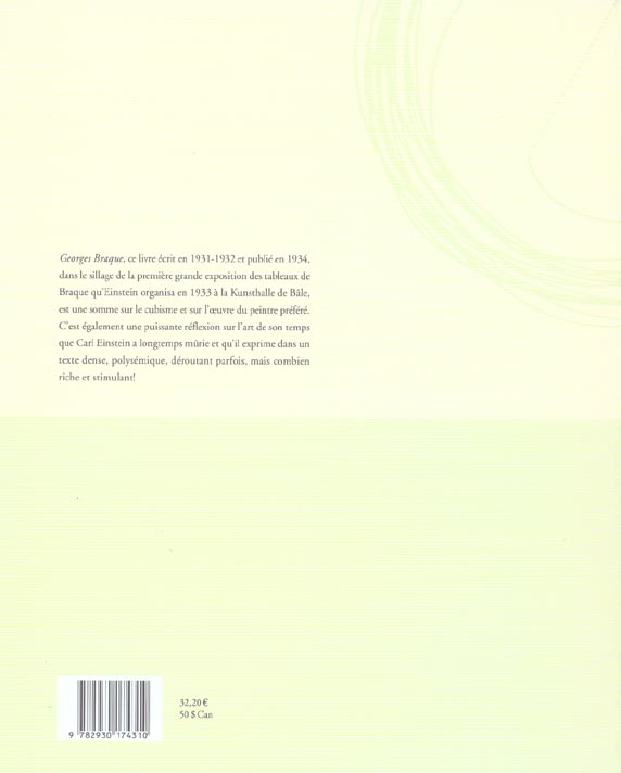 Quatrième de couverture de « GEORGES BRAQUE »