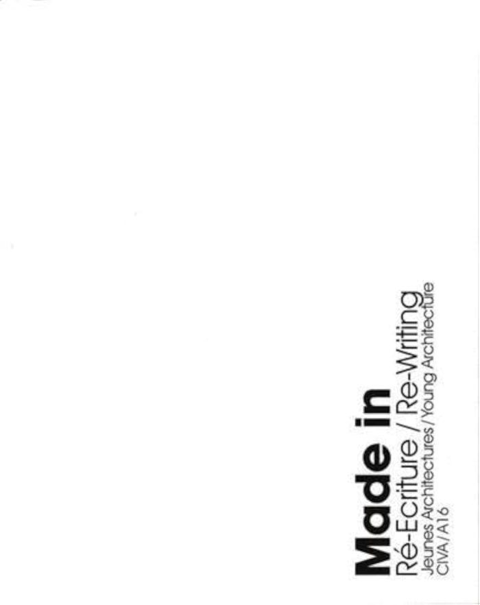 Couverture du livre « MADE IN. RE-ECRITURE /FRANCAIS/ANGLAIS », librairie Les Contes Infusés à Corte