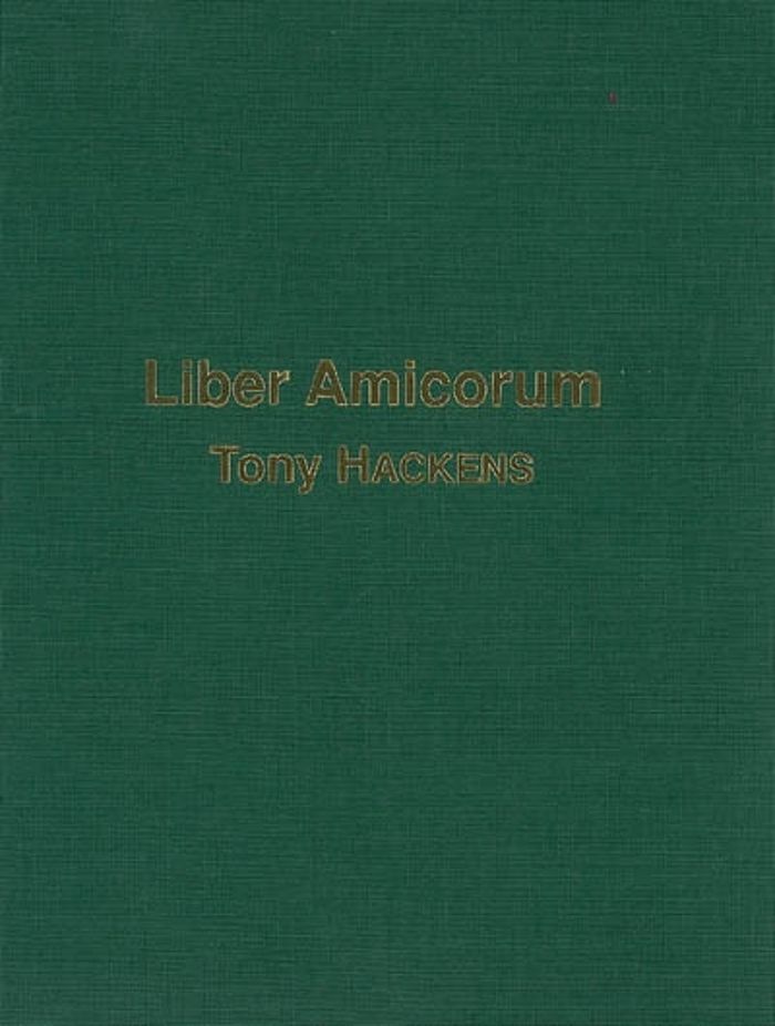 Couverture du livre « LIBER AMICORUM TONY HACKENS » de Callata Moucharte/de, librairie Les Contes Infusés à Corte
