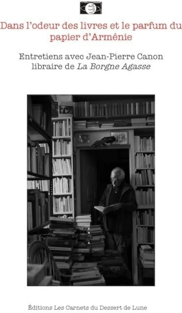 Couverture du livre « DANS L'ODEUR DES LIVRES ET LE PARFUM DU PAPIER D'ARMENIE - ENTRETIENS AVEC JEAN-PIERRE CANON... » de Canon/meurant/locus, librairie Les Contes Infusés à Corte