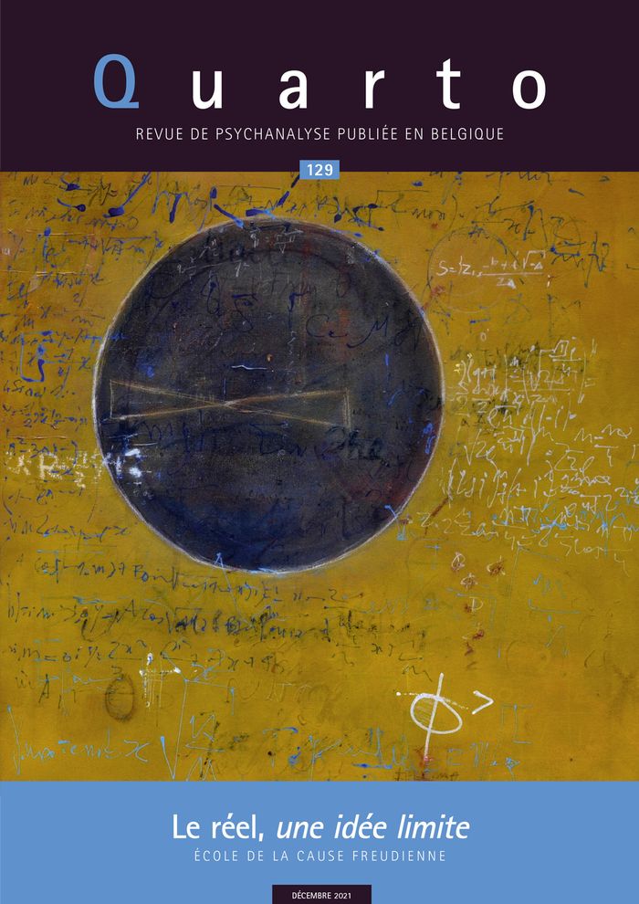 Couverture du livre « QUARTO N 129 : LE REEL, UNE IDEE LIMITE - DECEMBRE 2021 » de Collectif, librairie Les Contes Infusés à Corte
