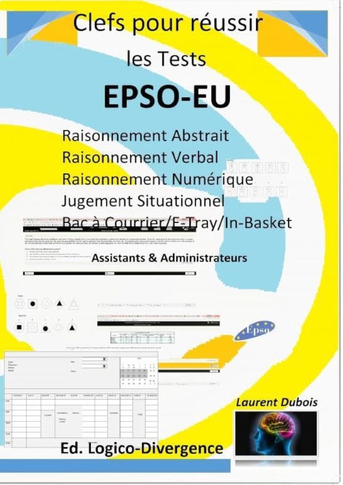 Couverture du livre « CLEFS POUR REUSSIR LES TESTS EPSO-EU » de Dubois Laurent, librairie Les Contes Infusés à Corte