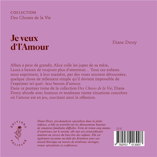 Quatrième de couverture de « JE VEUX D'L'AMOUR »