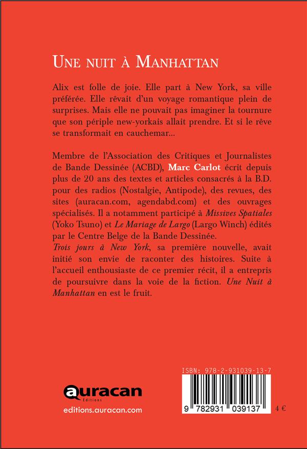 Quatrième de couverture de « UNE NUIT A MANHATTAN »