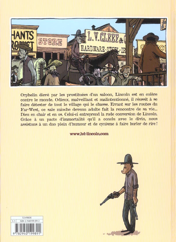 Quatrième de couverture de « LINCOLN T1 - CRANE DE BOIS »