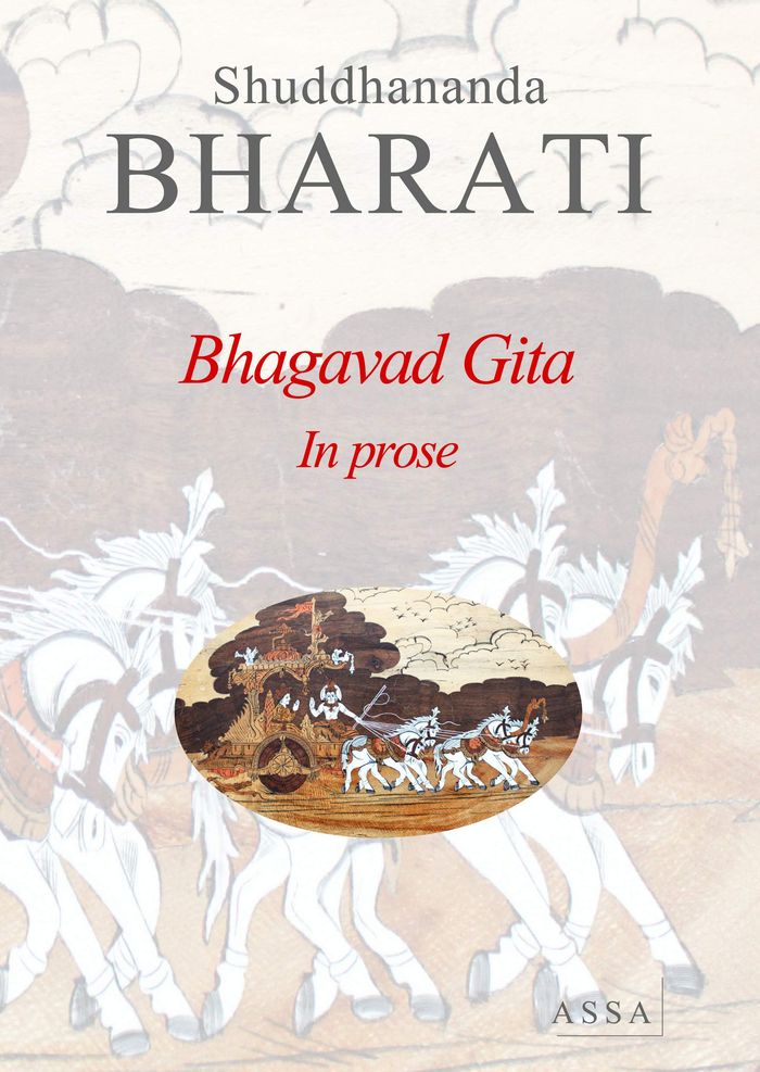 Couverture du livre « BHAGAVAD GITA IN PROSE - THE ESSENCE OF VEDAS ARE UPANISHADS. THE BHAGAVAD GITA IS AN ESSENCE OF UPA », librairie Les Contes Infusés à Corte