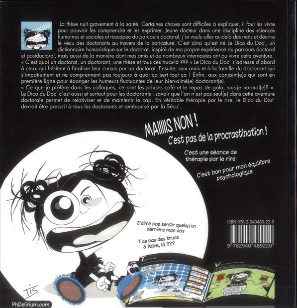 Quatrième de couverture de « LA THESE NUIT GRAVEMENT A LA SANTE - T01 - LA THESE NUIT GRAVEMENT A LA SANTE - LE DICO DU DOC »
