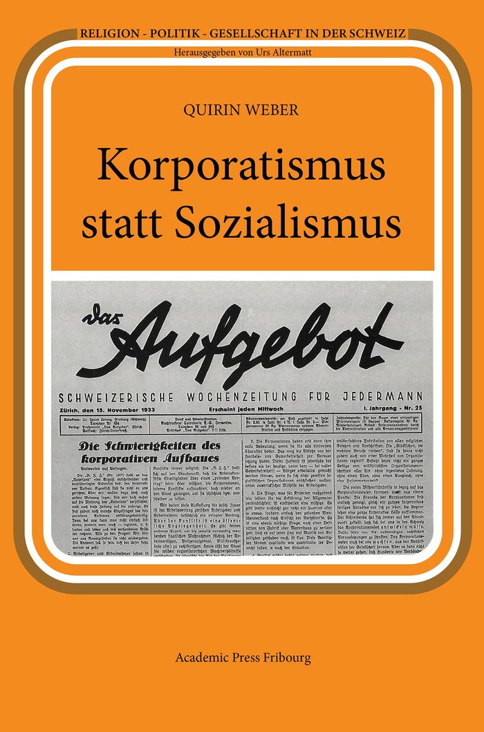 Couverture du livre « KORPORATISMUS STATT SOZIALISMUS » de Quirin Weber, librairie Les Contes Infusés à Corte