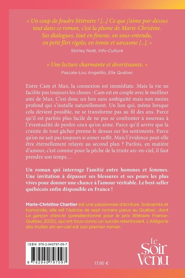Quatrième de couverture de « L'allégorie des truites arc-en-ciel : roman »