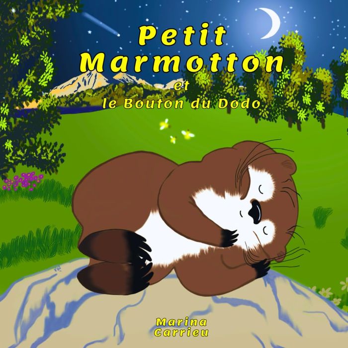 Couverture du livre « Petit Marmotton et le bouton du dodo », librairie Les Contes Infusés à Corte