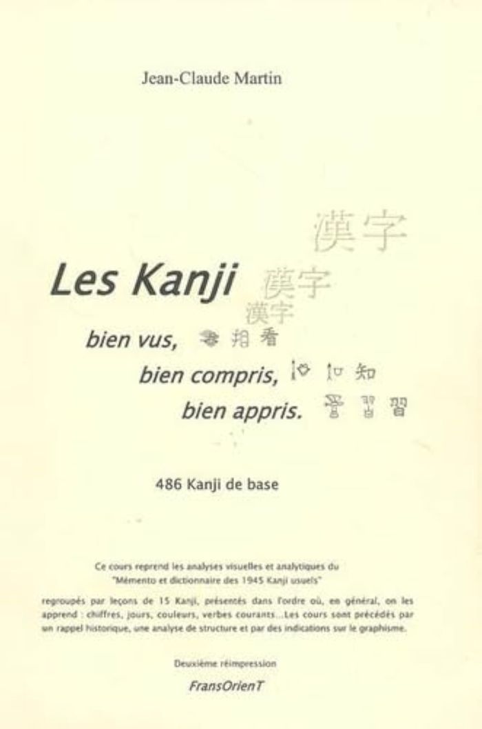 Couverture du livre « LES KANJI BIEN VUS » de Martin Jean-Claude, librairie Les Contes Infusés à Corte