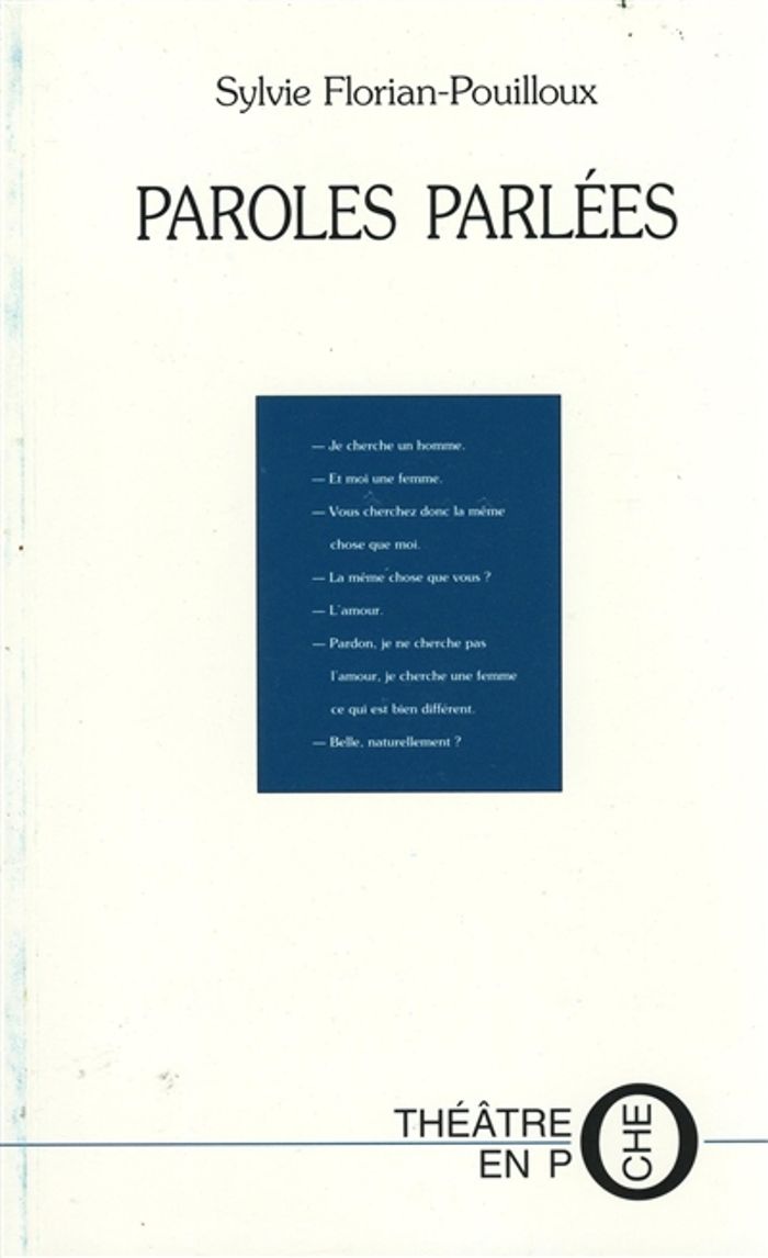 Couverture du livre « PAROLES PARLEES », librairie Les Contes Infusés à Corte