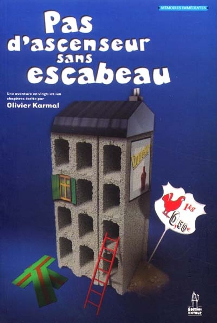 Couverture du livre « PAS D'ASCENSEUR SANS ESCABEAU » de Nagi Karmal, librairie Les Contes Infusés à Corte