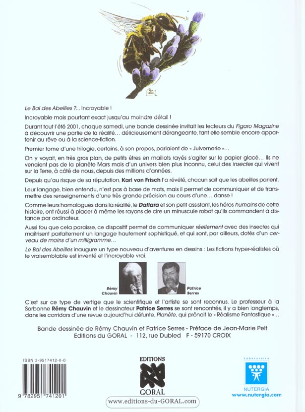 Quatrième de couverture de « LE BAL DES ABEILLES »