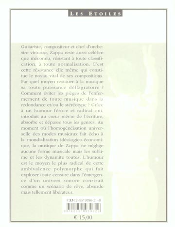 Quatrième de couverture de « FRANK ZAPPA, ONE SIDE FITS ALL »