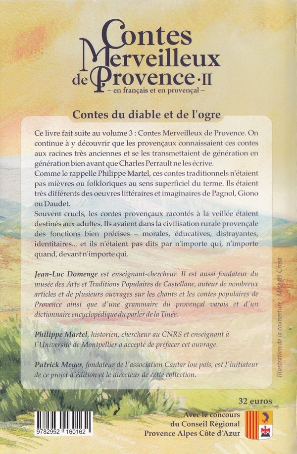 Quatrième de couverture de « CONTES MERVEILLEUX DE PROVENCE - II - CONTES DU DIABLE ET DE L'OGRE »