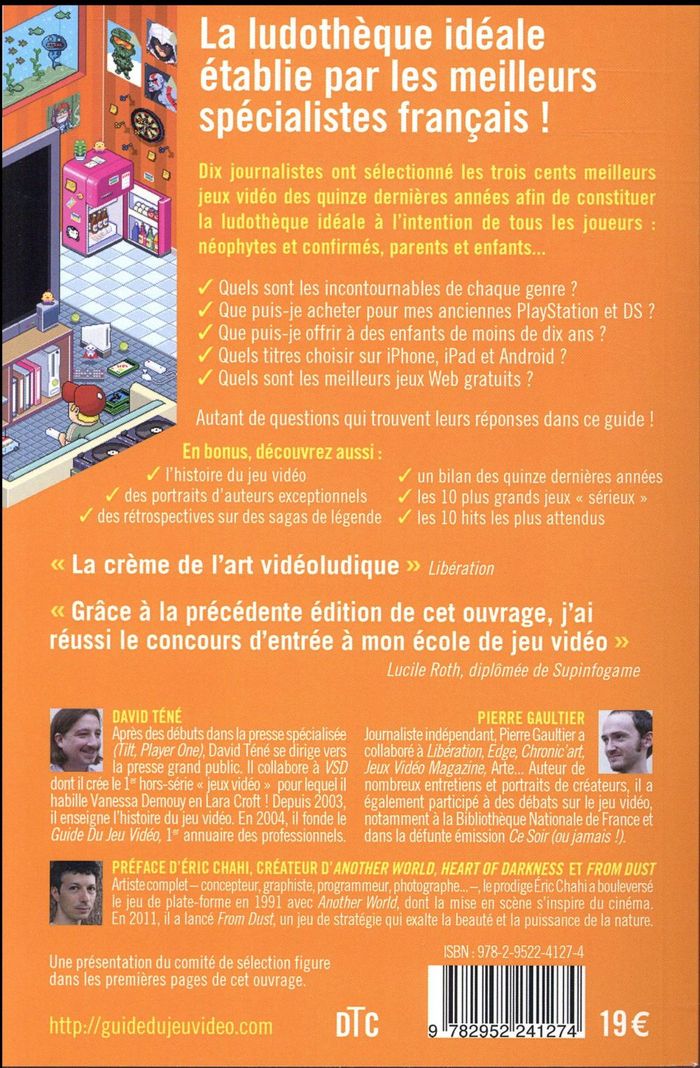 Quatrième de couverture de « L ESSENTIEL DES JEUX VIDEO - LA LUDOTHEQUE IDEALE »