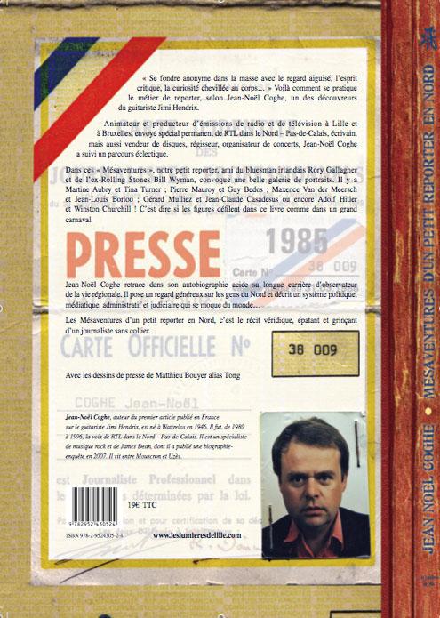 Quatrième de couverture de « MESAVENTURES D'UN PETIT REPORTER EN NORD »