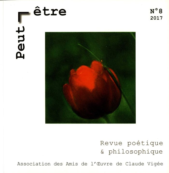 Couverture du livre « PEUT-ETRE, REVUE POETIQUE ET PHILOSOPHIQUE, N  8, JANVIER 2017 » de Divers Auteurs, librairie Les Contes Infusés à Corte