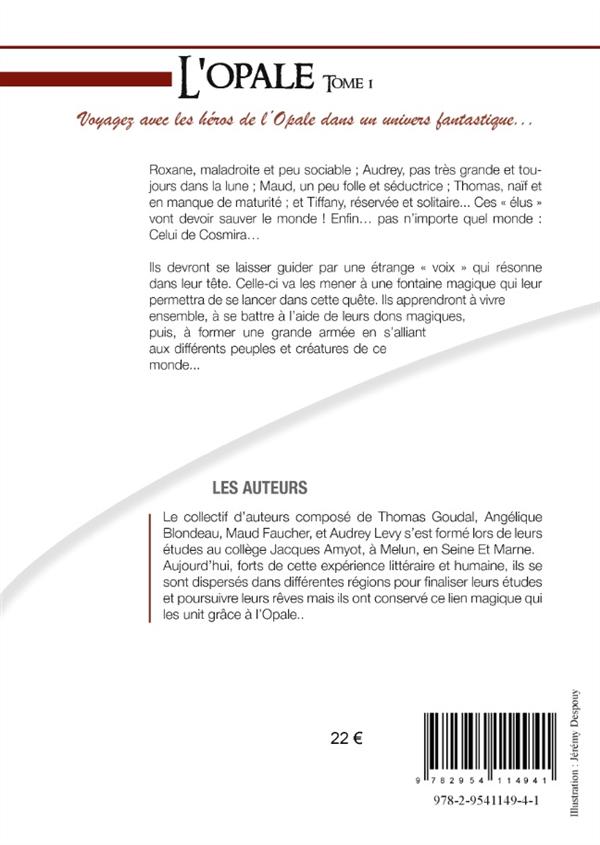 Quatrième de couverture de « L'OPALE - TOME 1 »