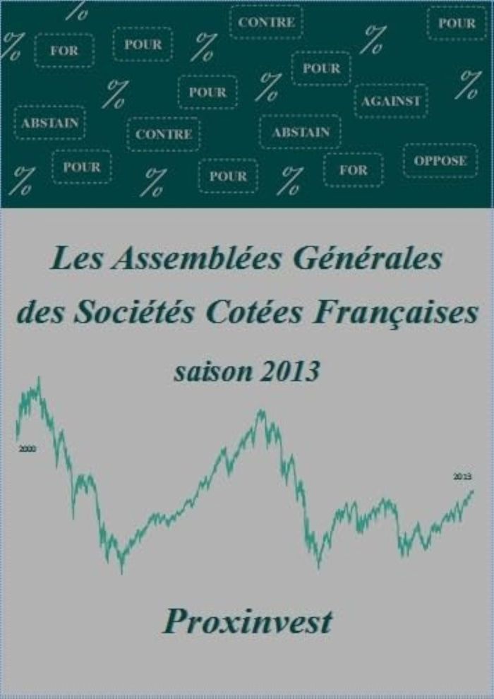 Couverture du livre « LES ASSEMBLEES GENERALES 2013 DES SOCIETES COTEES FRANCAISES » de Collectif, librairie Les Contes Infusés à Corte