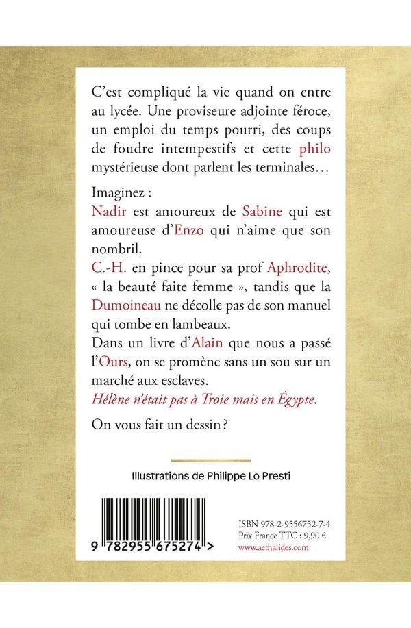 Quatrième de couverture de « HELENE N'ETAIT PAS A TROIE MAIS EN EGYPTE »