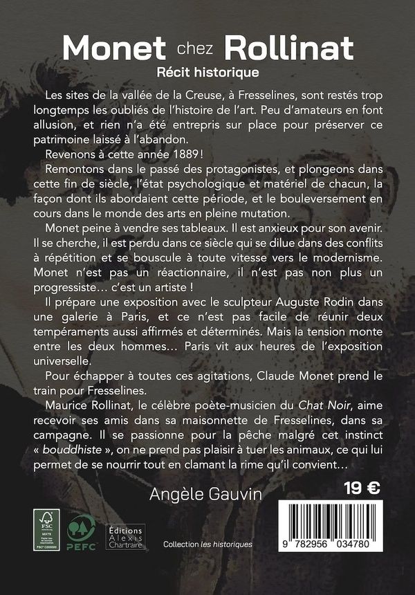 Quatrième de couverture de « Monet chez Rollinat : récit historique »