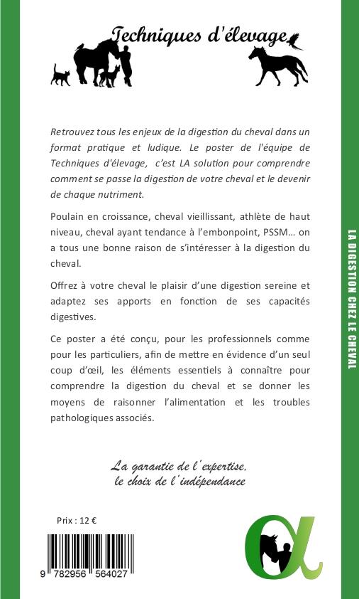 Quatrième de couverture de « DIGESTION CHEZ LE CHEVAL »