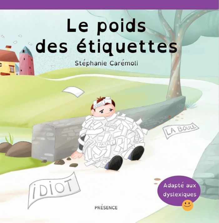 Couverture du livre « LE POIDS DES ETIQUETTES (LIVRE SERVANT DE REFERENCE DE BASE CONTRE LE HARCELEMENT) - LIVRE JEUNESSE » de Stephanie Caremoli, librairie Les Contes Infusés à Corte
