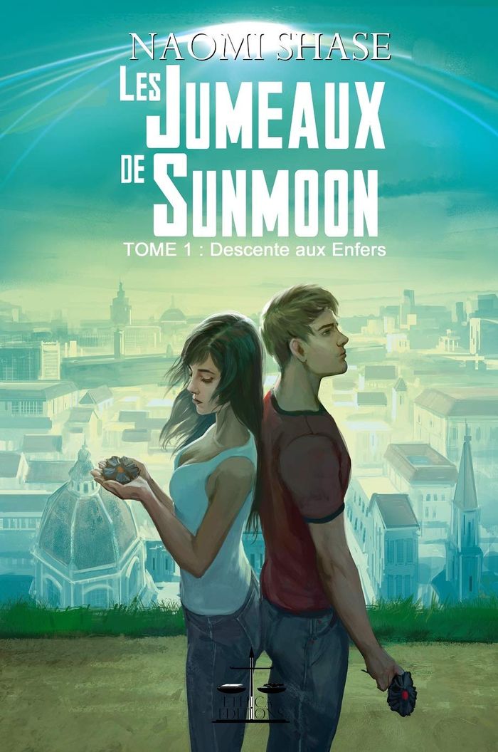 Couverture du livre « LES JUMEAUX DE SUNMOON TOME 1 DESCENTE AUX ENFERS » de Shase Naomi, librairie Les Contes Infusés à Corte