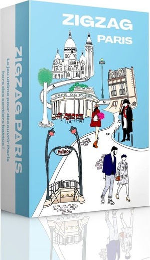 Couverture du livre « ZIGZAG PARIS LE JEU », librairie Les Contes Infusés à Corte