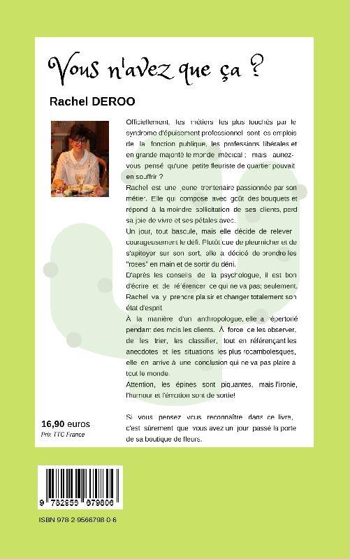 Quatrième de couverture de « VOUS N'AVEZ QUE CA ? »