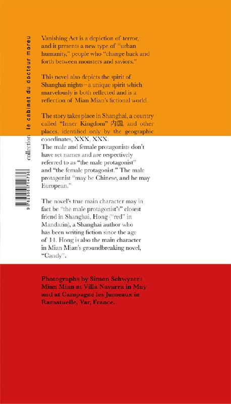 Quatrième de couverture de « VANISHING ACT »