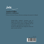 Quatrième de couverture de « ANDRE-GILLES, JOURNAL DE CONFINEMENT »