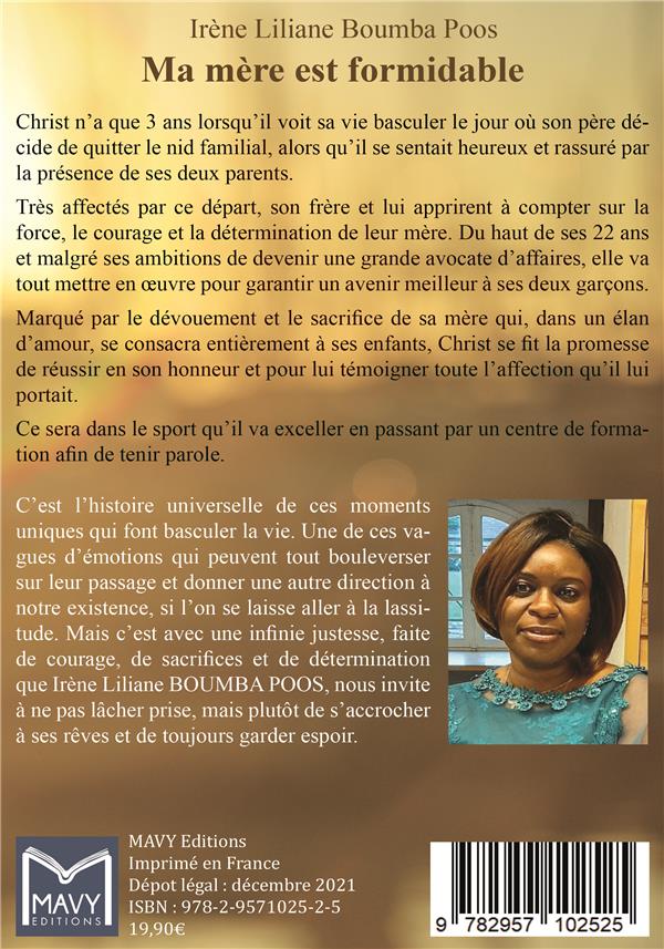 Quatrième de couverture de « MA MERE EST FORMIDABLE »