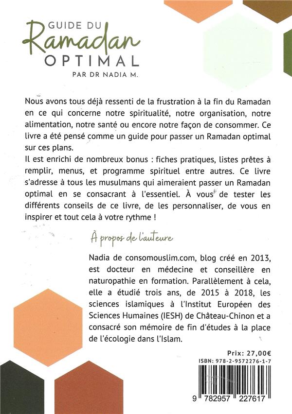 Quatrième de couverture de « GUIDE DU RAMADAN OPTIMAL »