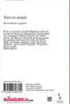 Quatrième de couverture de « TOUT EST SIMPLE »