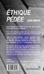 Quatrième de couverture de « Éthique pédée »