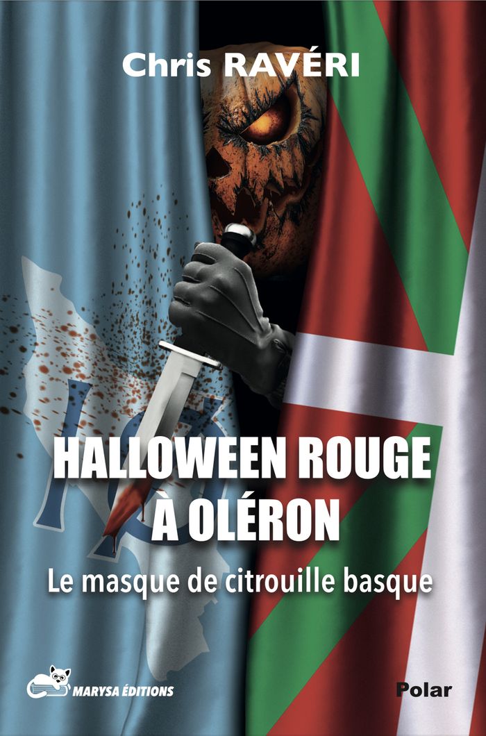 Couverture du livre « Halloween rouge à Oléron : le masque de citrouille basque » de Chris Ravéri, librairie Les Contes Infusés à Corte