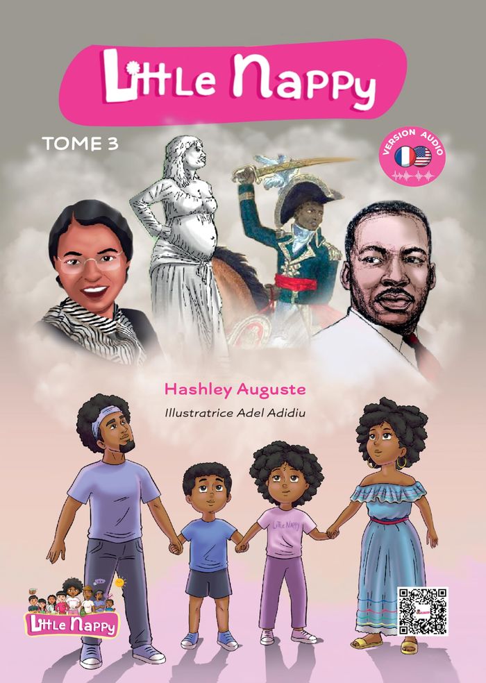 Couverture du livre « LITTLE NAPPY - T03 - LITTLE NAPPY - PAPA ET MAMAN NOUS RACONTENT L'HISTOIRE DU CHEVEU AFRO » de Anonyme, librairie Les Contes Infusés à Corte