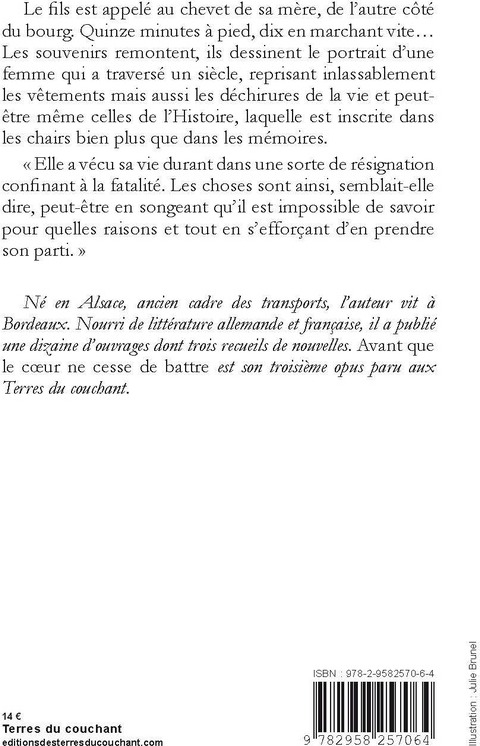 Quatrième de couverture de « Avant que le coeur ne cesse de battre »