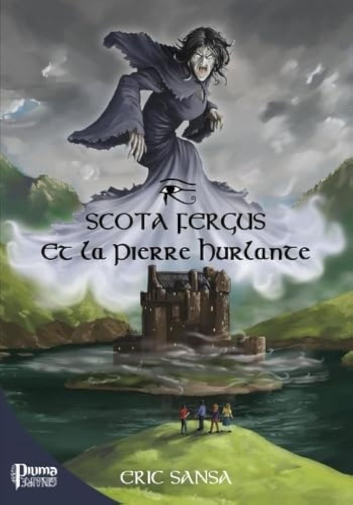 Couverture du livre « SCOTA FERGUS ET LA PIERRE HURLANTE », librairie Les Contes Infusés à Corte