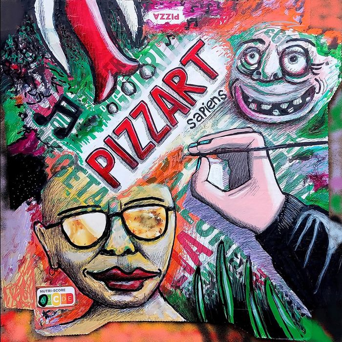 Couverture du livre « PIZZART » de Sapiens, librairie Les Contes Infusés à Corte