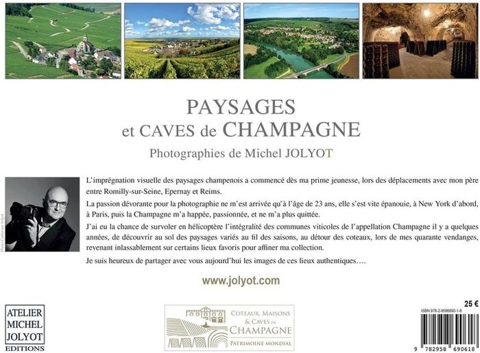Quatrième de couverture de « Paysages et caves de Champagne »