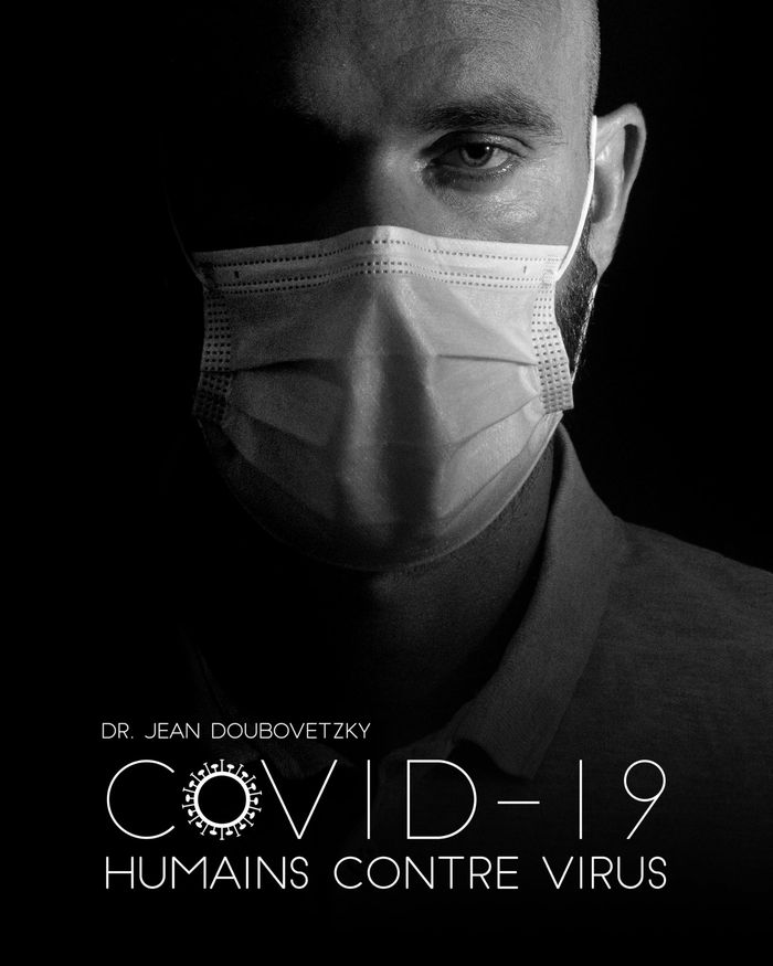 Couverture du livre « Covid-19, humains contre virus » de Jean Doubovetzky, librairie Les Contes Infusés à Corte